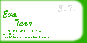 eva tarr business card